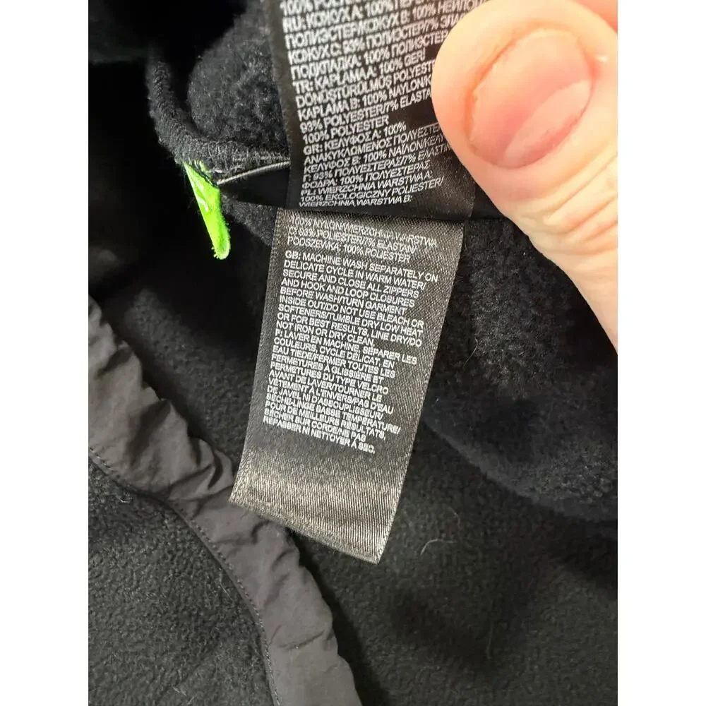 North Face Denali Fleece Jacket Black Womens XL Breast Cancer Edtn Full Zip - Picture 8 of 13